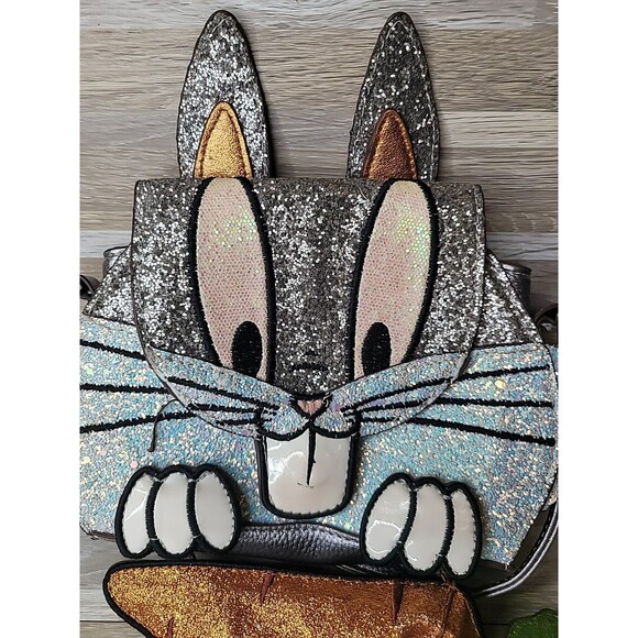 Danielle Nicole Looney Tunes Bugs Bunny Glitter Purse Crossbody READ!! - Picture 3 of 16
